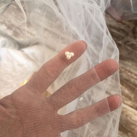 Vintage Custom Wedding dress and Veil in box with Royal Train - Picture 6 of 17